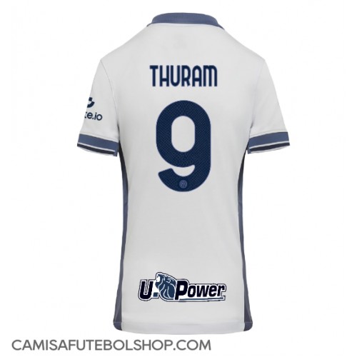 Camisa de time de futebol Inter Milan Marcus Thuram #9 Replicas 2º Equipamento Feminina 2024-25 Manga Curta